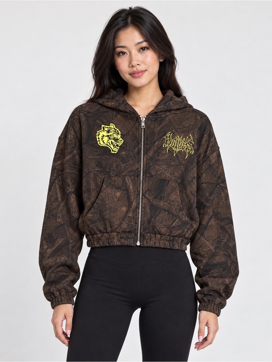 Darc Sport Tops - #1109 NWT Darc Sport SHE Origin Hesh Chambers Cropped Zip Hoodie Camo Small